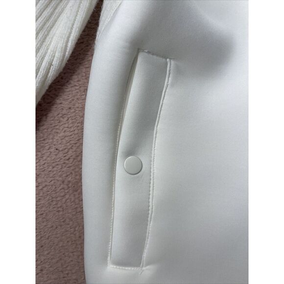 Stone Falcon Jacket Men's Sz Medium Off white Sherpa Lined Hoodie Sweater Sleeve - Picture 4 of 6